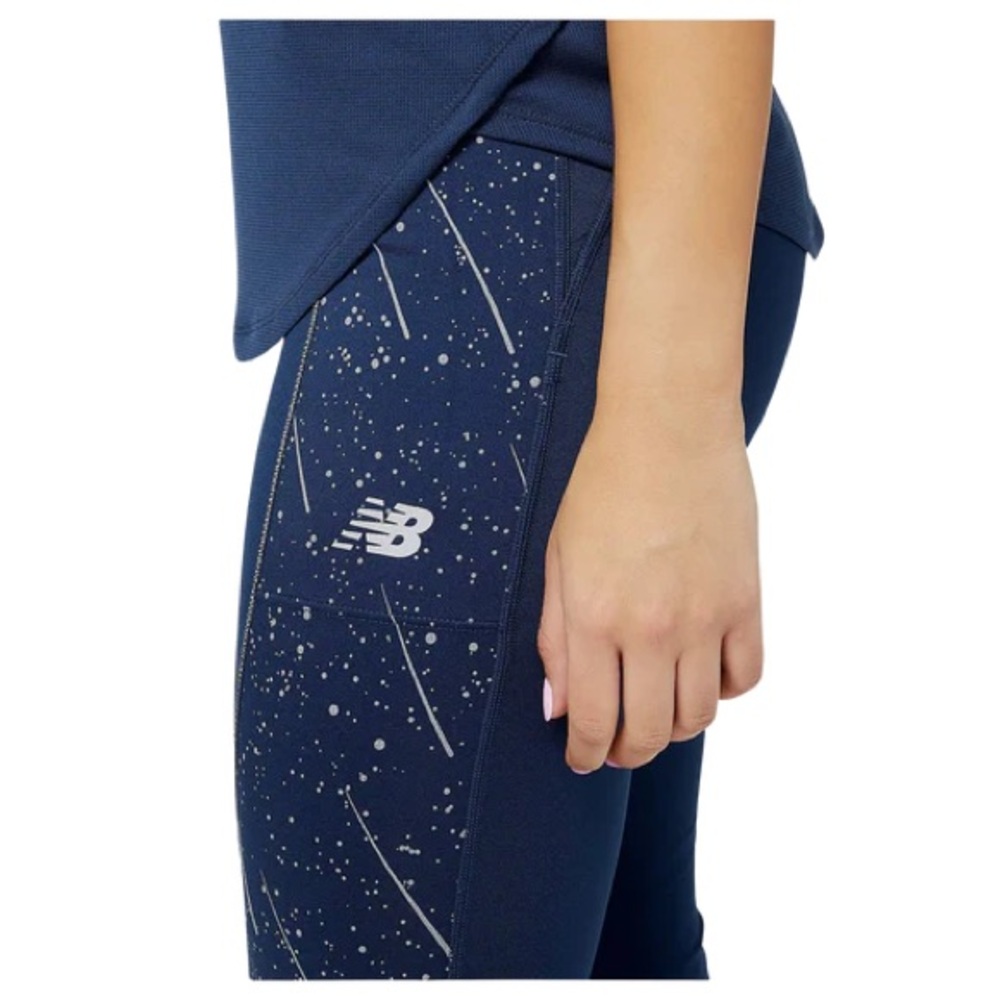 New Balance Performance Cropped Leggings Reflective Running Yoga Activewear